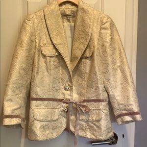 Brocade holiday jacket